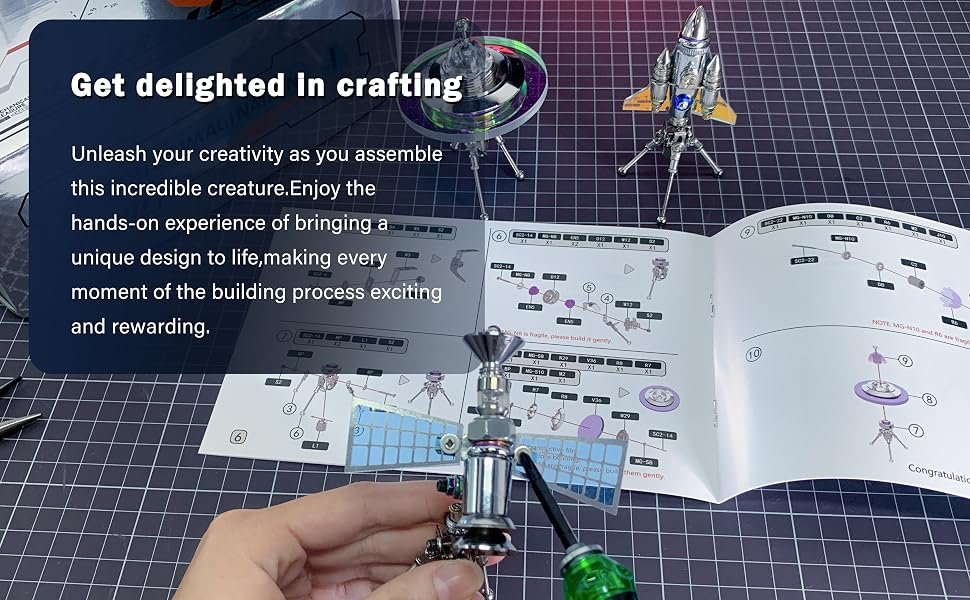 MOSTARLE Galaxy Explorer 3D LED Space Model Kit Desk Decor