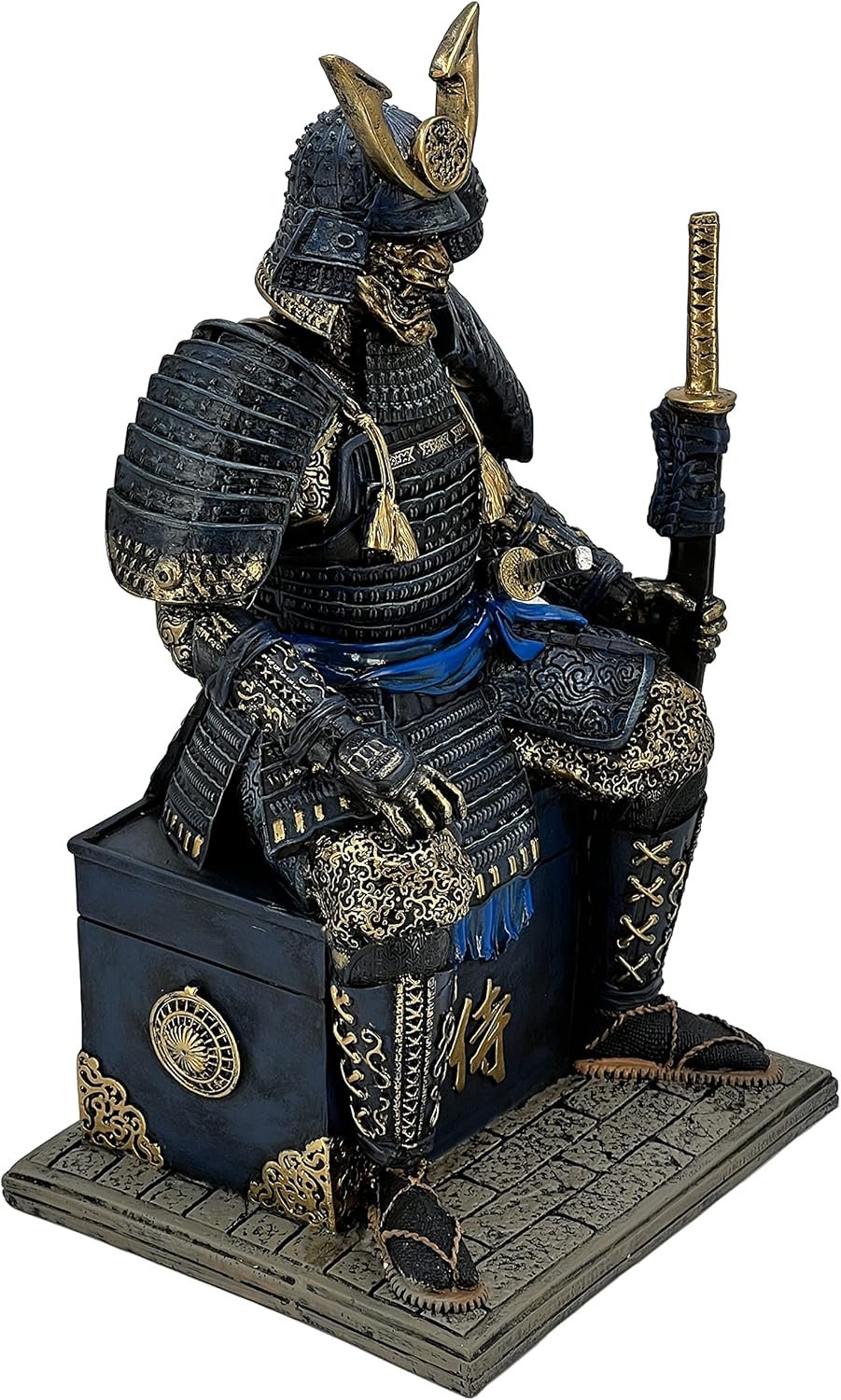 LOOYAR Medieval Samurai Undead Warrior Resin Statue (Red Gold)