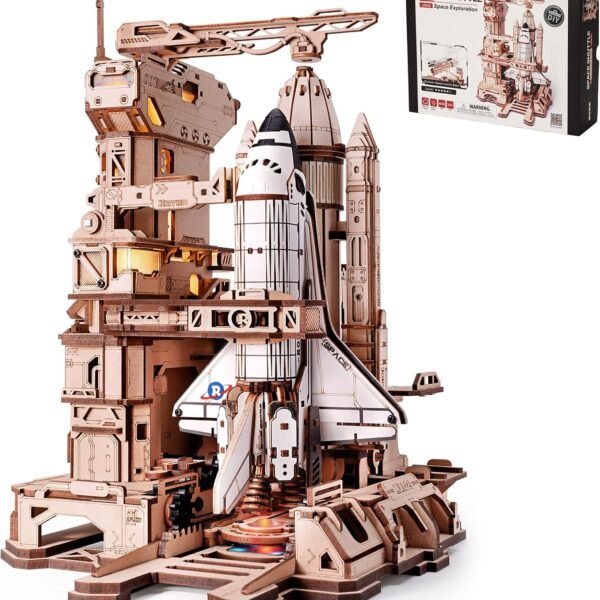 ROKR 3D Wooden Puzzles for Adults, Space Shuttle Building Sets Model Kits